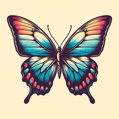 Butterfly of colorful vector illustration 