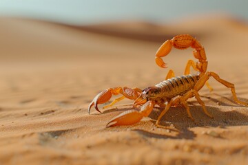 close up scorpion in the desert