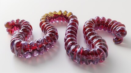 Bowel movement process, medical illustration, 3D realistic, isolated on white background