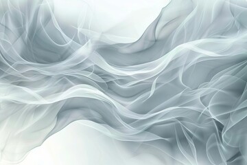 Obraz premium A light abstract background with flowing white waves