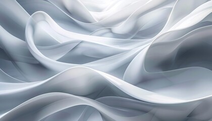 Fototapeta premium A light abstract background with flowing white waves