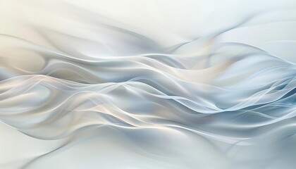 Fototapeta premium A light abstract background with flowing white waves