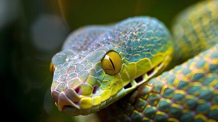 Obraz premium Close up view of a dangerous snake