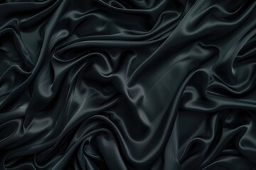 Fototapeta premium High-quality shot of black silk fabric