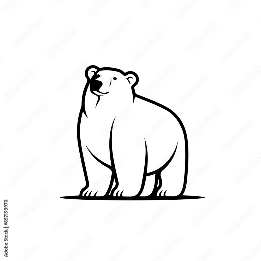 Wall mural Standing Polar Bear