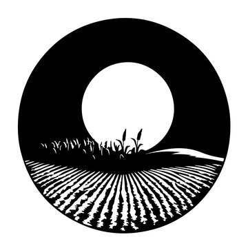 recommend clip art: Corn Field Full Moon