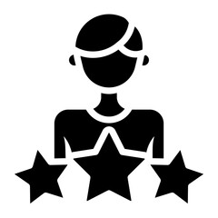 famous male celebrity glyph icon