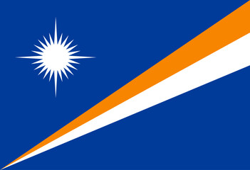 Fototapeta premium Marshall Islands flag illustrator country flags