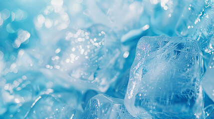 Background of ice cubes, ice cube texture, or ice cube background