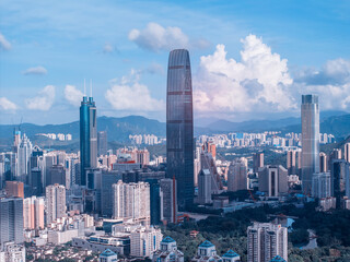 Fototapeta premium Shenzhen, China downtown city skyline.