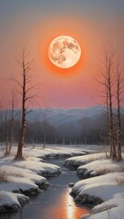 sunrise in the mountains