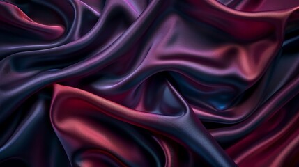 Obraz premium Abstract background luxurious fabric wavy folds of grunge silk with satin velvet texture.