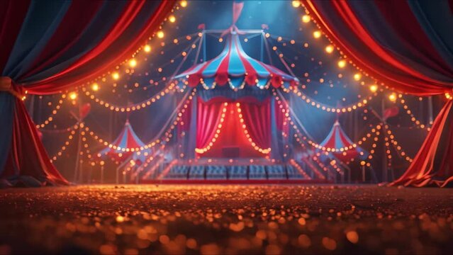 Background of a circus tent frame with empty space for text. Concept Circus tent frame, Empty space for text, Big Top backdrop