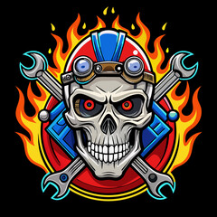 skull-head--harley-davidson-style--biker-logo-styl