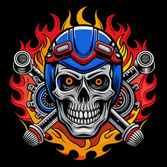 skull-head--harley-davidson-style--biker-logo-styl