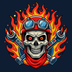 skull-head--harley-davidson-style--biker-logo-styl