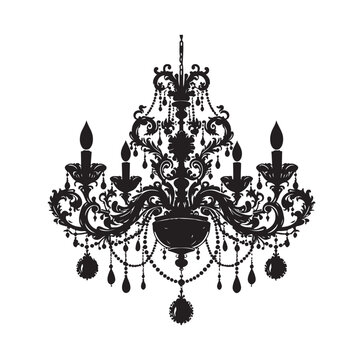 recommend clip art: chandelier vector illustration icon silhouette style