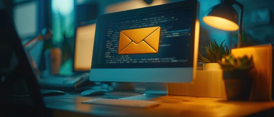 A secure email encryption service on a computer screen