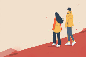 Obraz premium Minimal Illustration with copy space. 