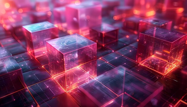 Blockchain Transparency Grid, transparent grid overlay symbolizing the transparency of transactions in a blockchain network, 