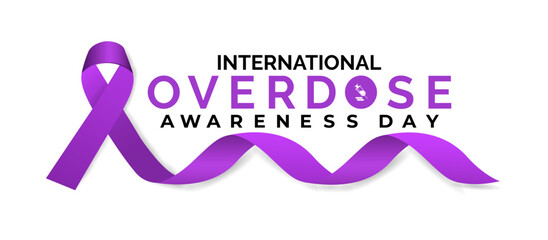 Overdose awareness day is observed every year on August 31. Banner poster, flyer and background design. Eps 10.