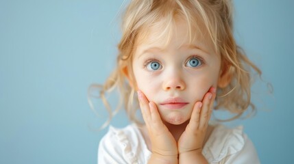 Child with an allergic reaction and hives, Allergy, Highlighting the symptoms of an allergic reaction in a child