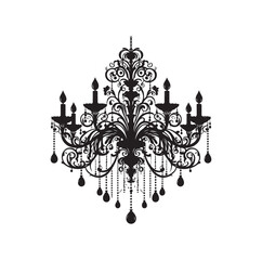 chandelier vector illustration icon silhouette style