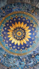 Obraz premium Ornate Islamic Ceramic Plate with Luxurious Detail