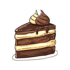 chocolate cake with cream