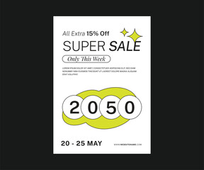 Contemporary style poster sale template