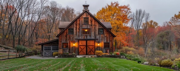 Renovated barn with modern amenities.