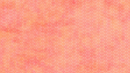 青海波 背景素材 赤色