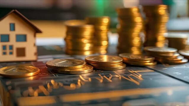 Investors strategizing to analyze potential profits in real estate sector due to rising interest rates in property financing. Concept Real Estate Investment, Interest Rates, Profit Analysis