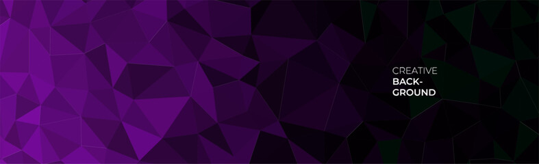 elegant blue banner background with triangles shape