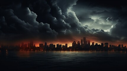 A dark and stormy night in the city