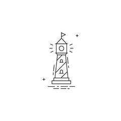 Lighthouse Vector Illustration Icon Design
