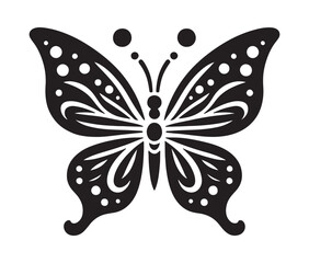 Butterfly silhouettes collection, vector illustration isolated on white background