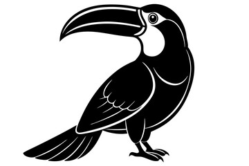 Toucan silhouette   black color 