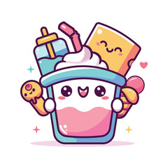 Kids Funny Cartoon Character, children book cover design