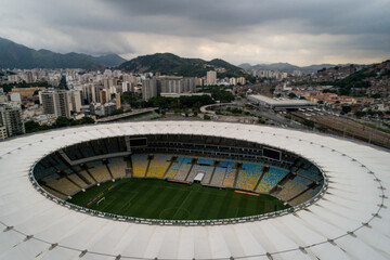 Fototapeta premium Football stadium seen from above
