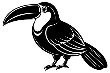 Toucan silhouette   black color 