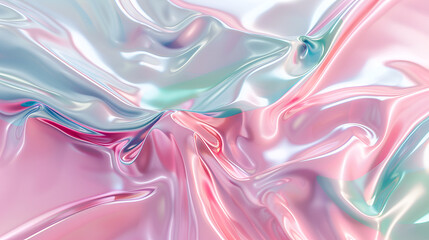 Obraz premium Iridescent background ,Holographic iridescent surface pastel ,Abstract background with colorful iridescent holographic foil 
