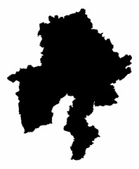 Fototapeta premium Namur map silhouette