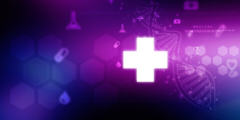 2D illustration medical structure background