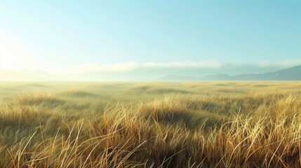 Dry grass under the morning sun