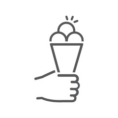 Ice cream icon, vector, sign.