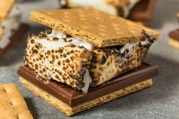 American Homemade Smores with Chocolate