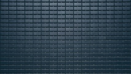 Fototapeta premium A striking photo of a black brick wall. The bricks are neatly arranged in a checkerboard pattern