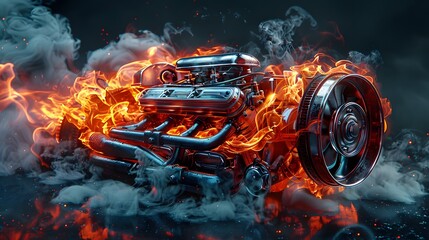 Burning Inferno of Flames and Heat