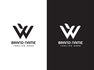 W Letter Logo Design Template